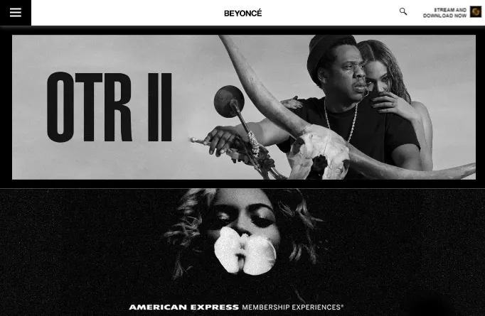 Beyonce website runs on WP