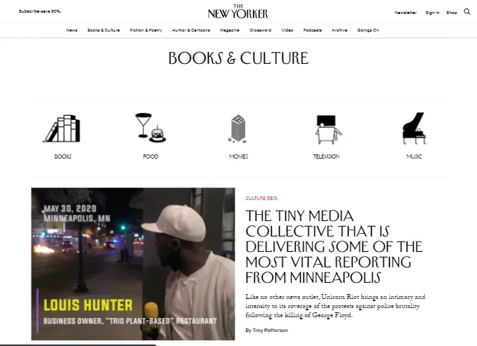 New Yorker Magazine Home Page