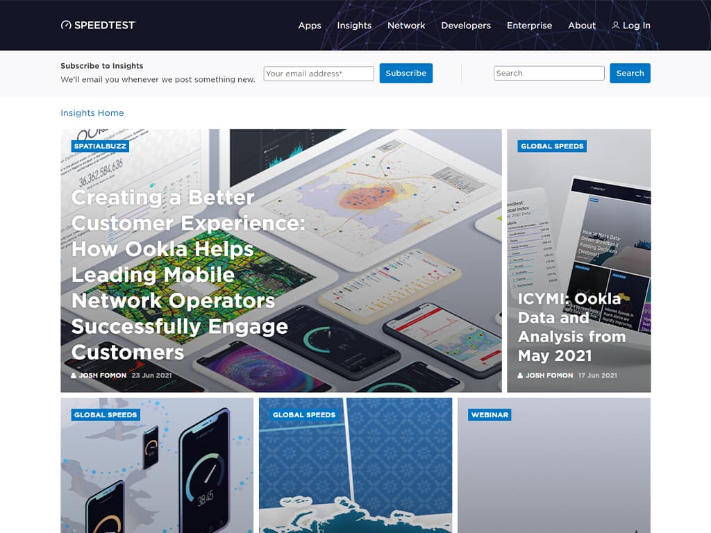 Speedtest Blog Home Page