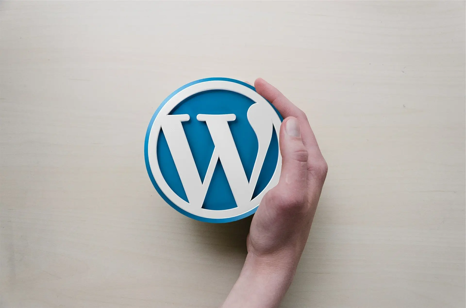 WordPress-Logo-in-human-hand