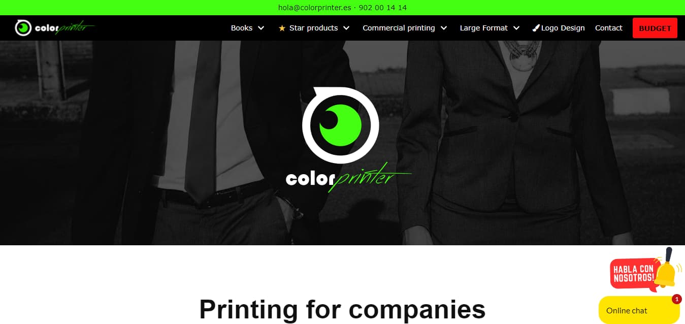 Colorprinter Home Page July 2021
