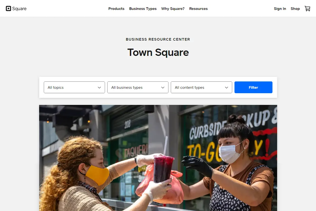 Square Inc Townsquare Homepage