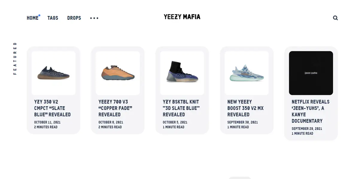 Yeezy Mafia Homepage