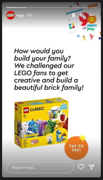 IG screenshot of Legos