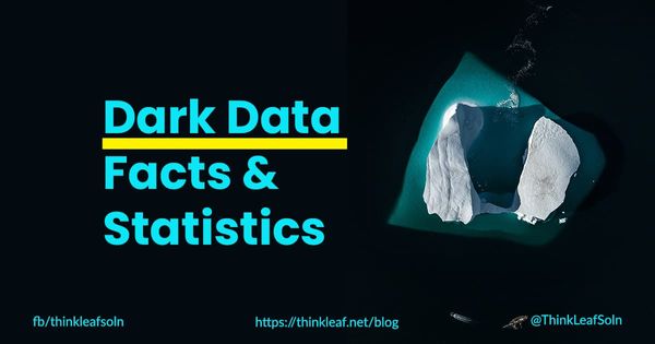 An iceberg view from top and text dark data