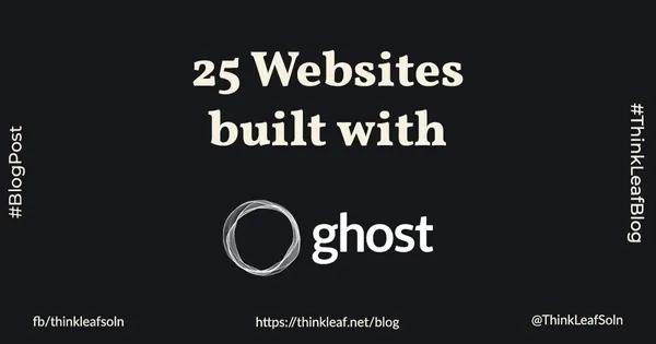 25 websites built with Ghost CMS