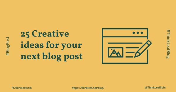text reading creative ideas for your business blog